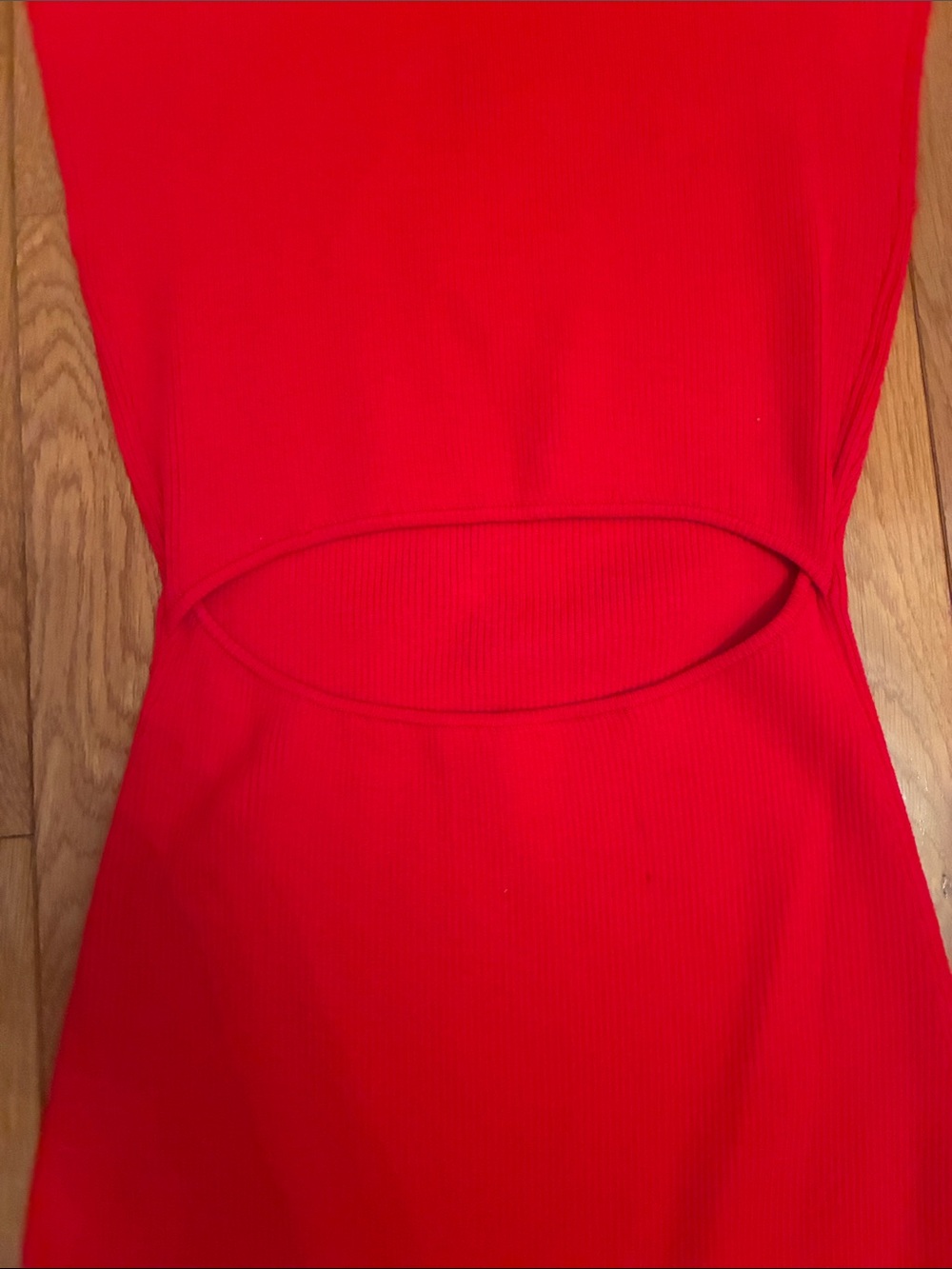 Mimosa Body-Con Ribbed Dress (Red) - Picture 4 of 10